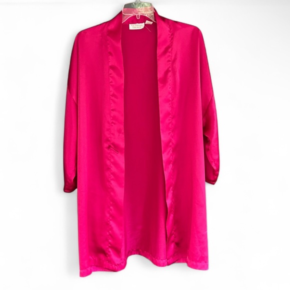 Victoria's Secret Other - VINTAGE VICTORIA’S SECRET Gold Label Silky Satin Kimono Cover Up Quiet Luxury OS